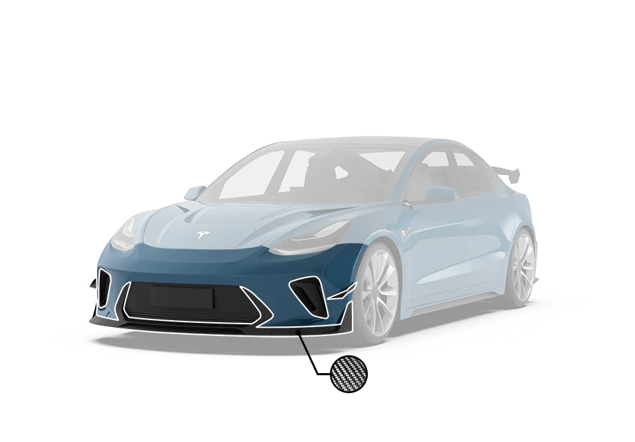 Robot - Model 3 - Hacker (Narrow) - Front Bumper & Front Lip