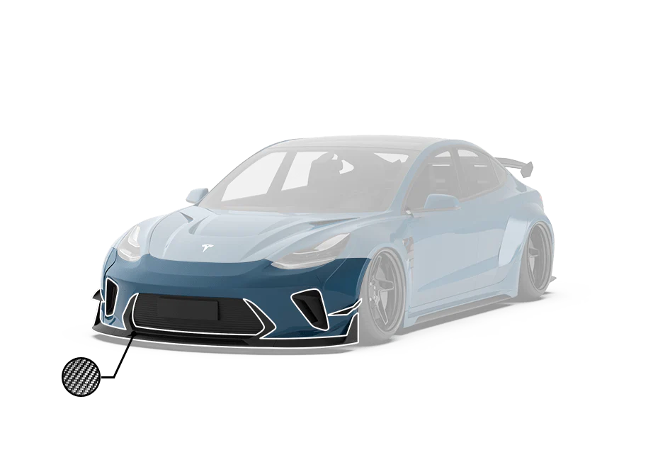 Robot - Model 3 - Hacker (Widebody) - Front Bumper & Front Lip