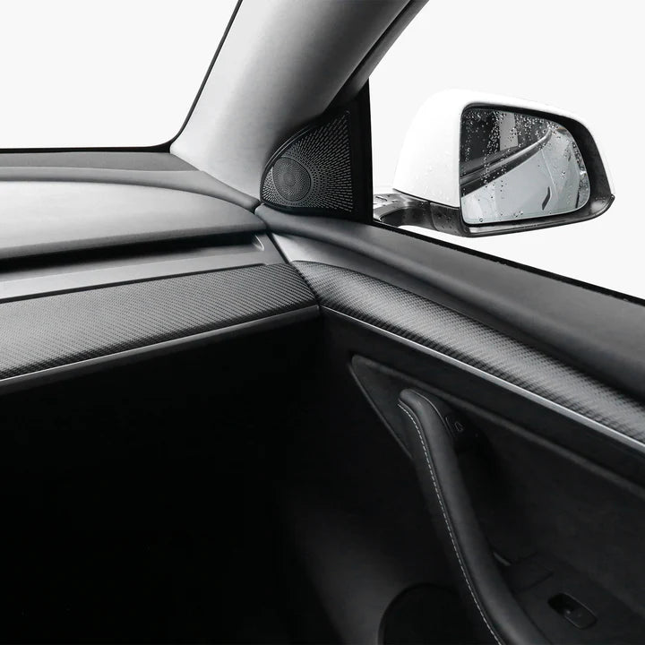 Model 3/Y - Real Carbon Fiber Dashboard & Front Door Trim Panel Replacement Kit