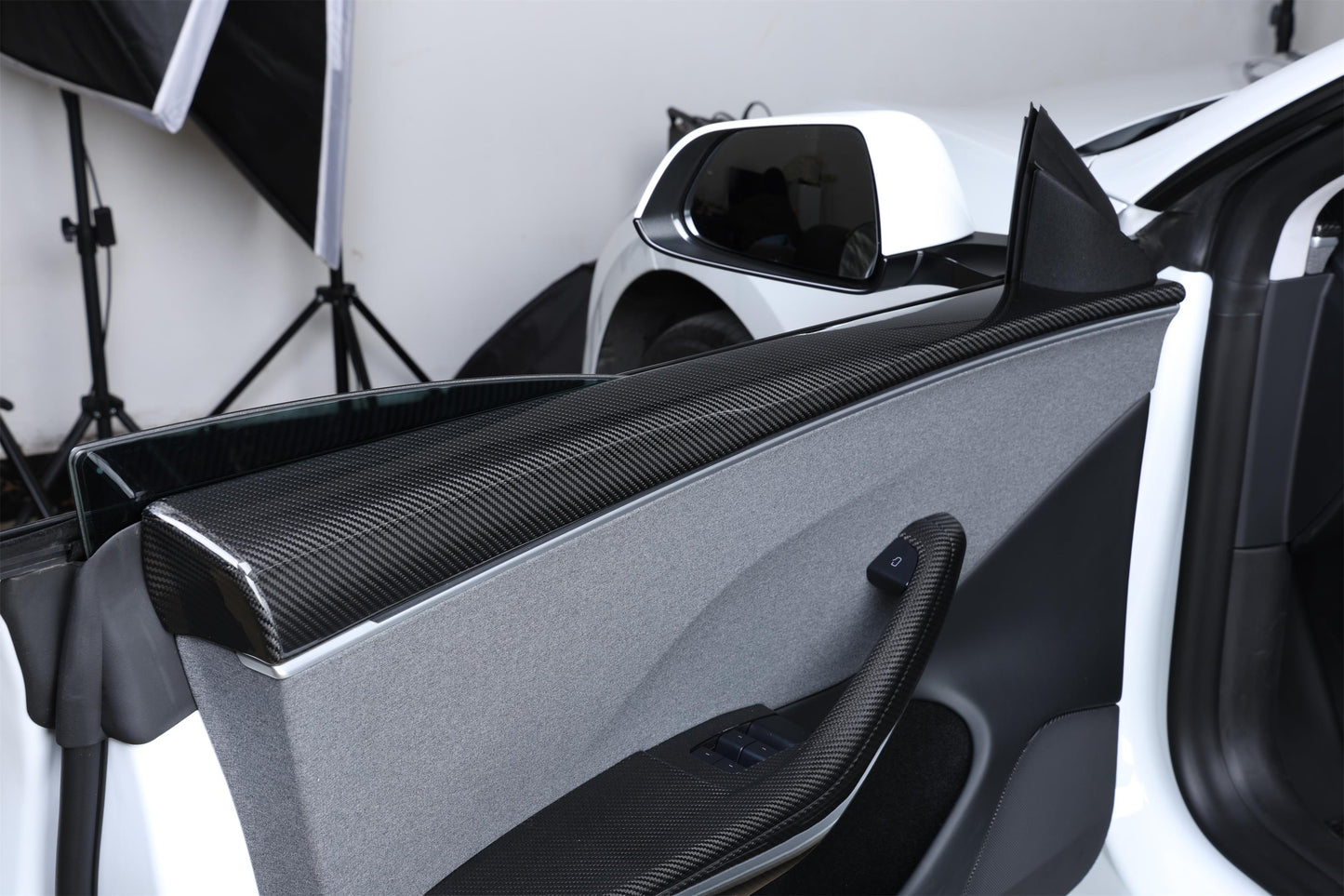 Model 3 Highland - Carbon Fiber Door Arm Rest Cover