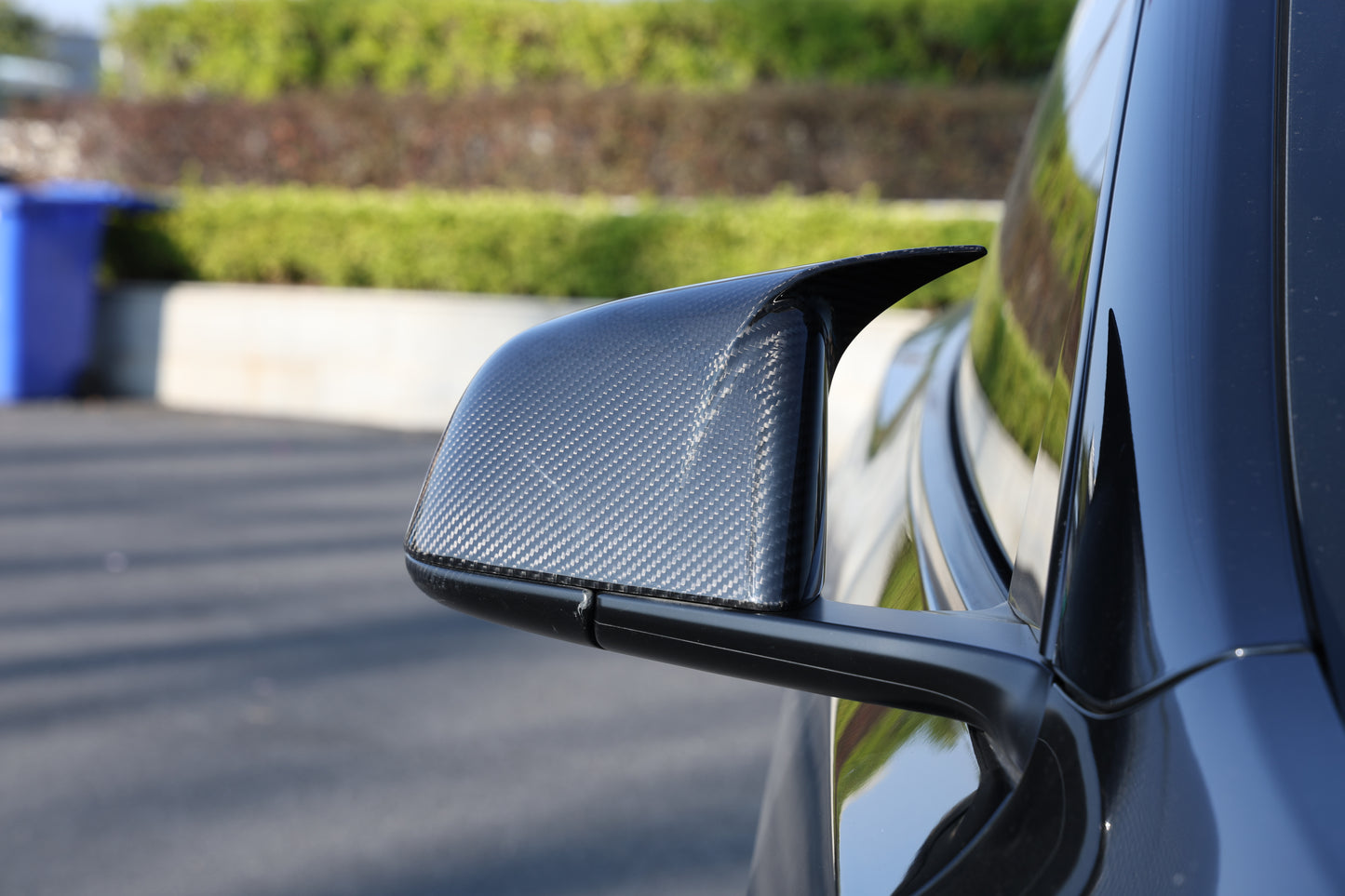Model Y - Carbon Fiber Ox Horn Mirror Covers (M-Style)
