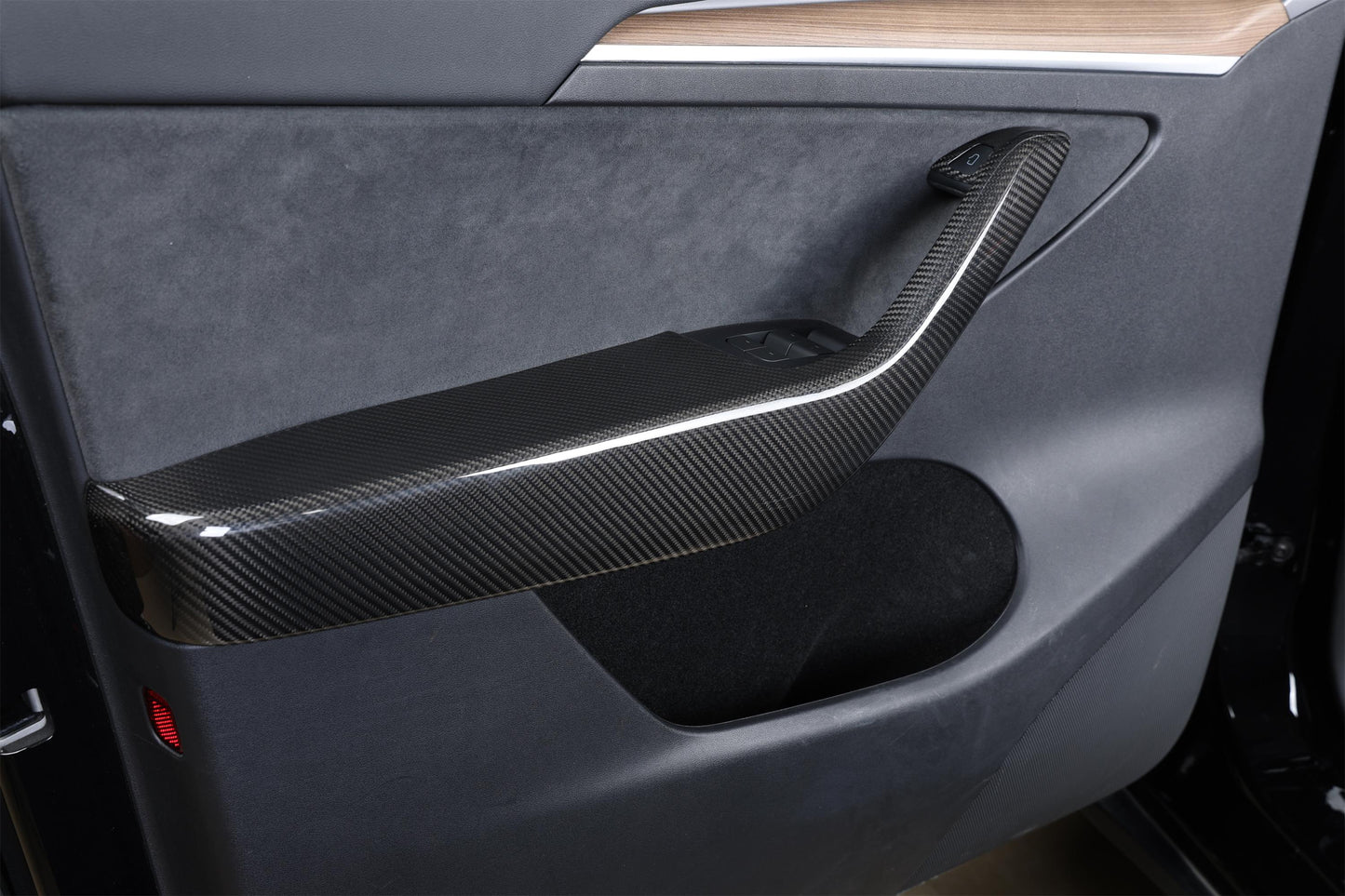 Model Y - Carbon Fiber Front / Rear Armrest Covers (4 pcs)