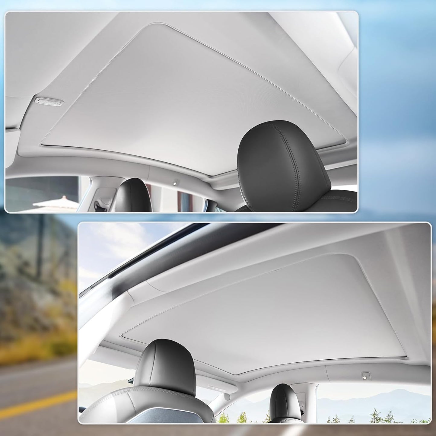 Model Y - Integrated Electric Retractable Glass Roof Sunshade