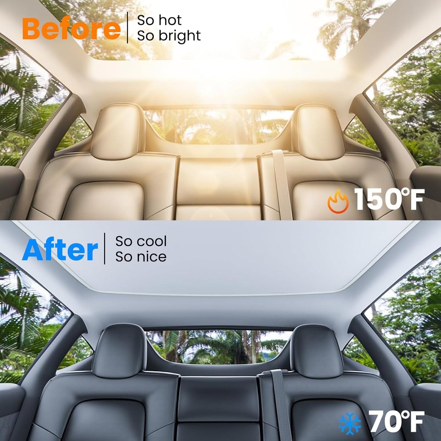 Model Y - Integrated Electric Retractable Glass Roof Sunshade