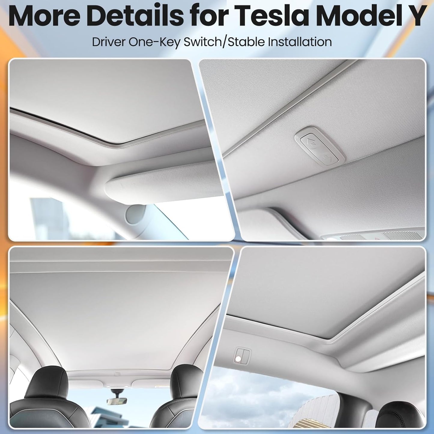 Model Y - Integrated Electric Retractable Glass Roof Sunshade