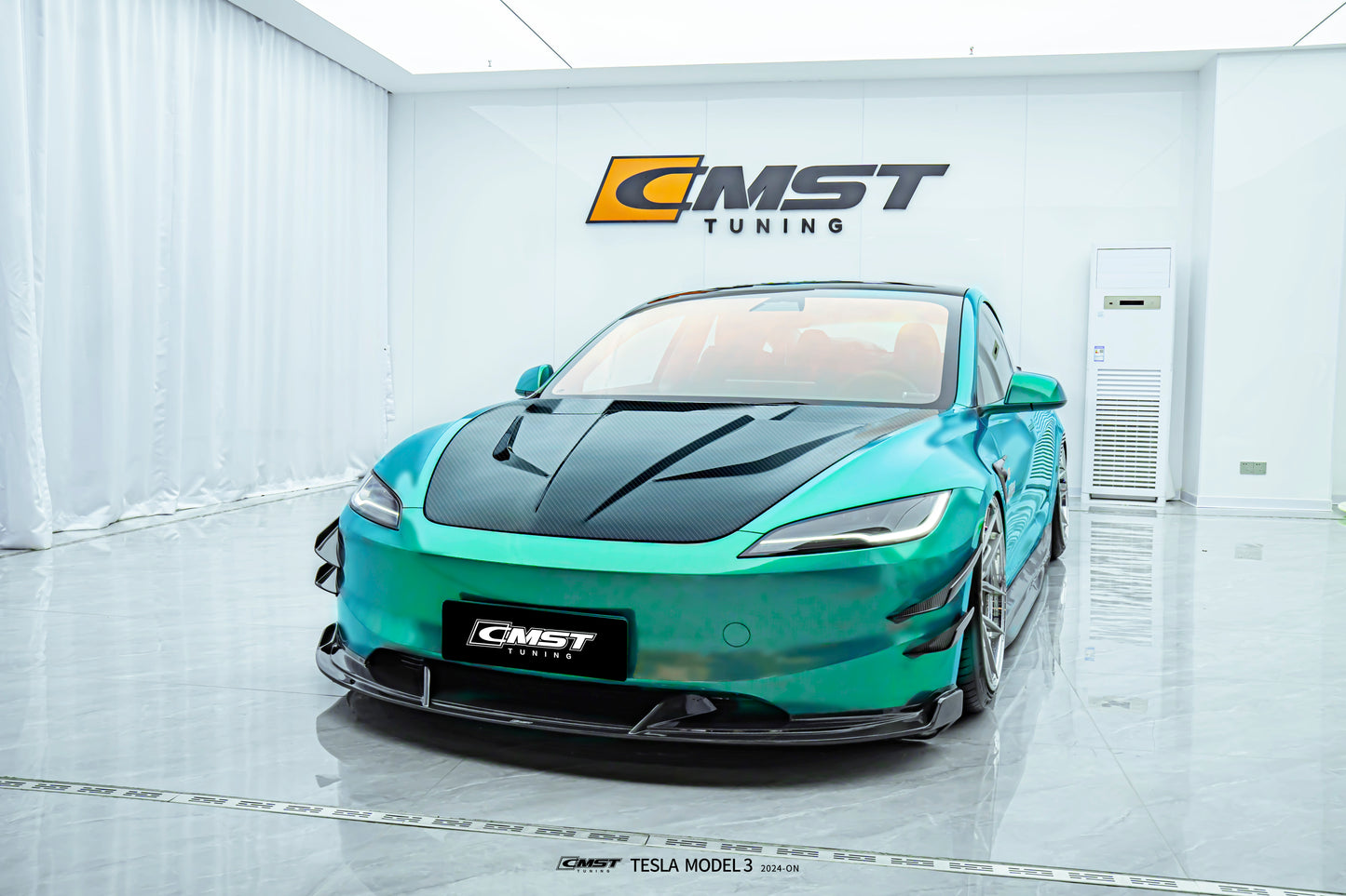CMST - Model 3 Highland - Carbon Fiber Hood V1