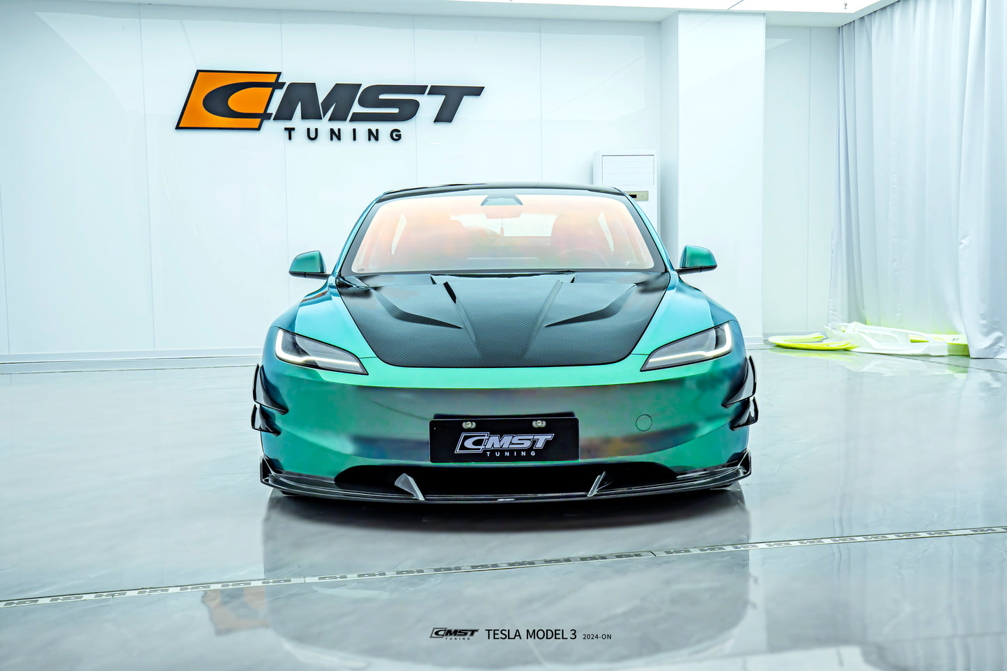 CMST - Model 3 Highland - Carbon Fiber Hood V1
