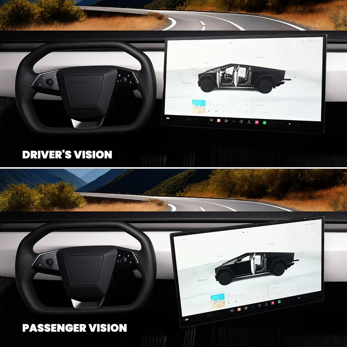Cybertruck - Dashboard Touch Screen Swiveling Mount Kit