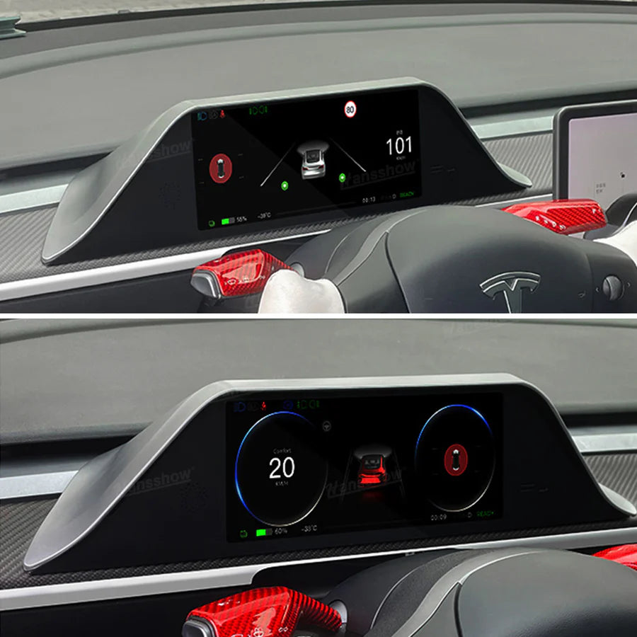 Model 3/Y - 8.9" Head-Up Display Instrument Cluster Dashboard Display Touchscreen Inspired By Model S/X Style