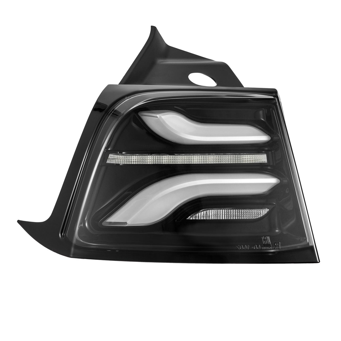 AlphaRex 22-23 Model 3 / 20-24 Model Y (With Stock Amber Turn Signal) PRO-Series LED Tail Lights Jet Black