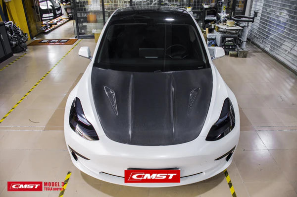 CMST - Model 3 - Carbon Fiber Hood V2