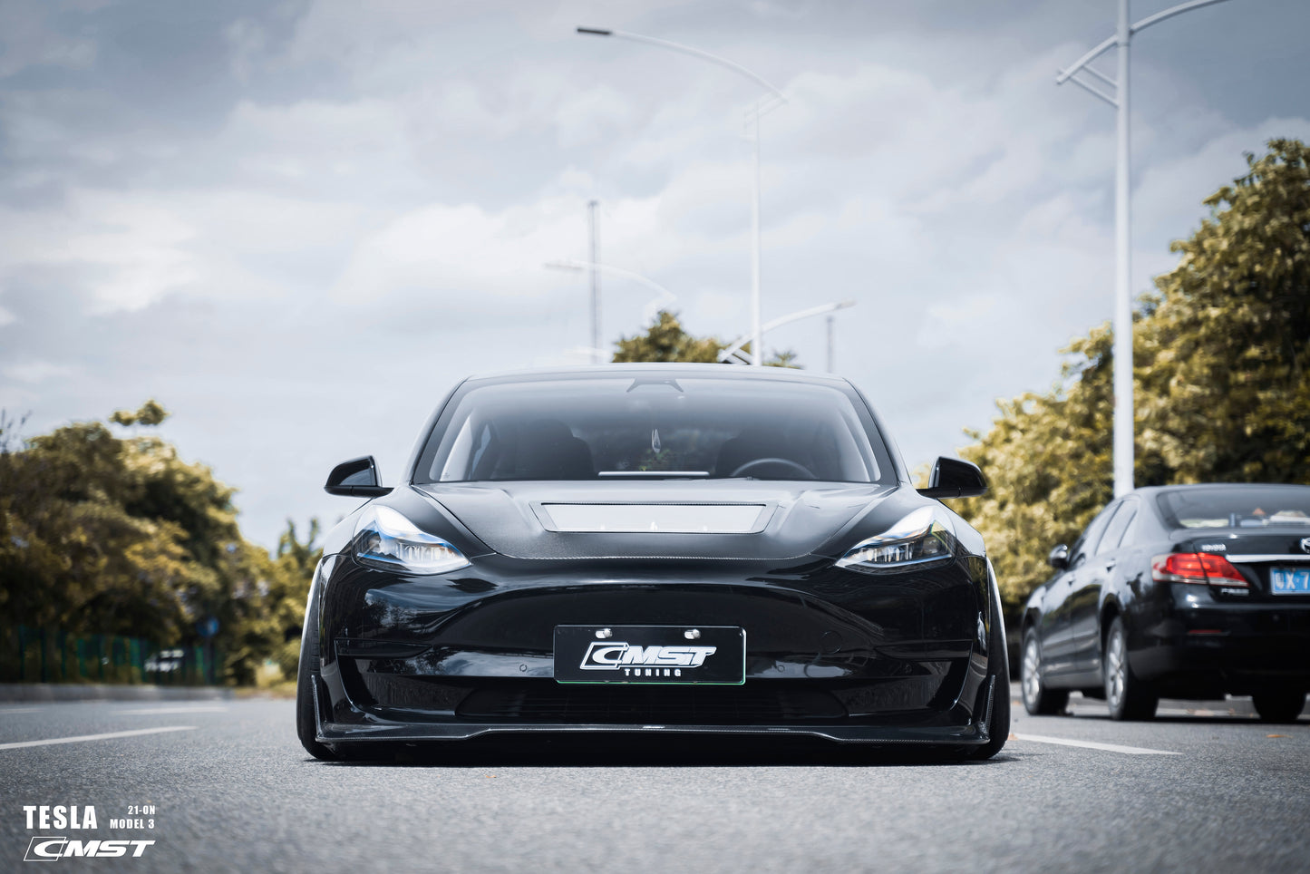 CMST - Model 3 - Carbon Fiber Hood V3