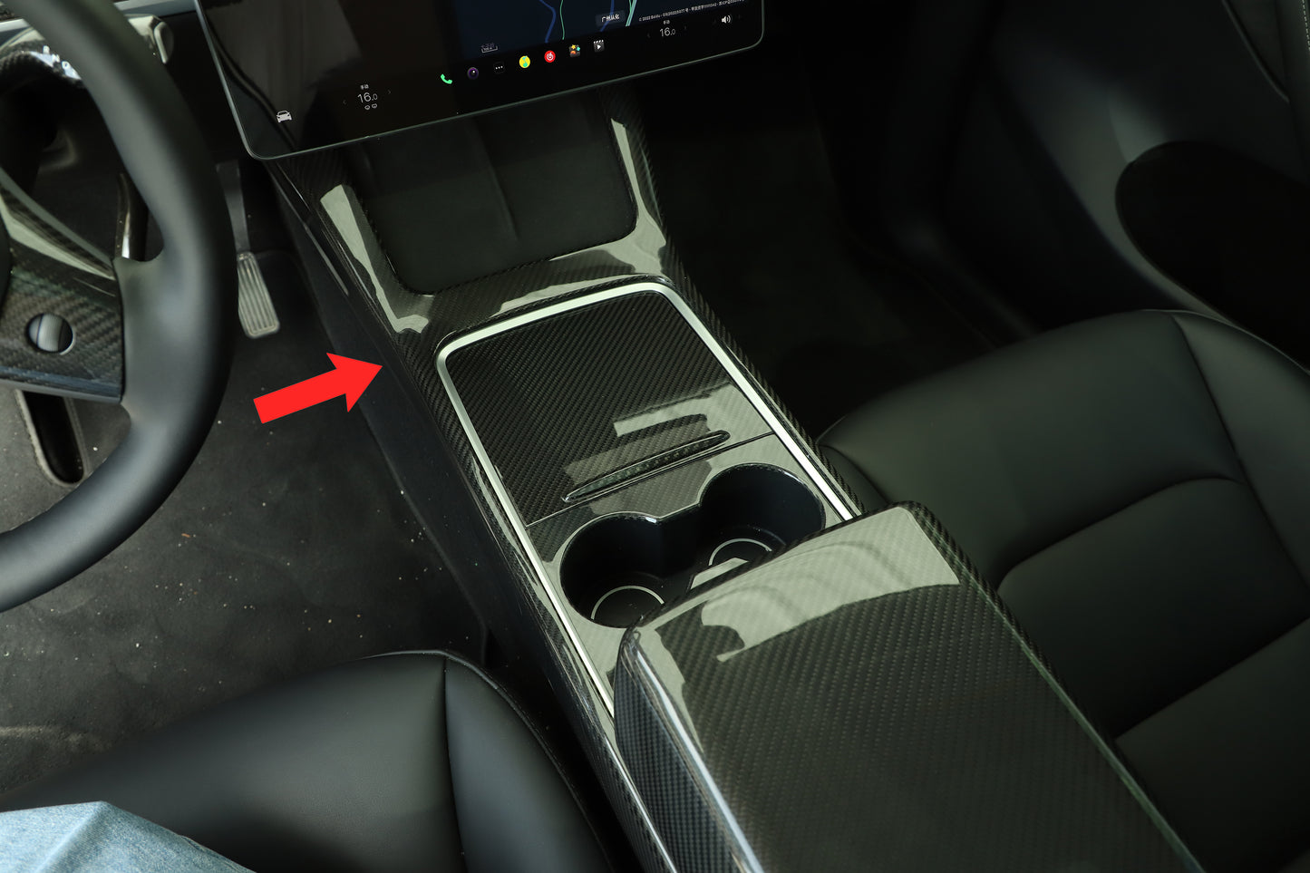 Model 3/Y (21+) - Carbon Fiber Center Console Side Frame