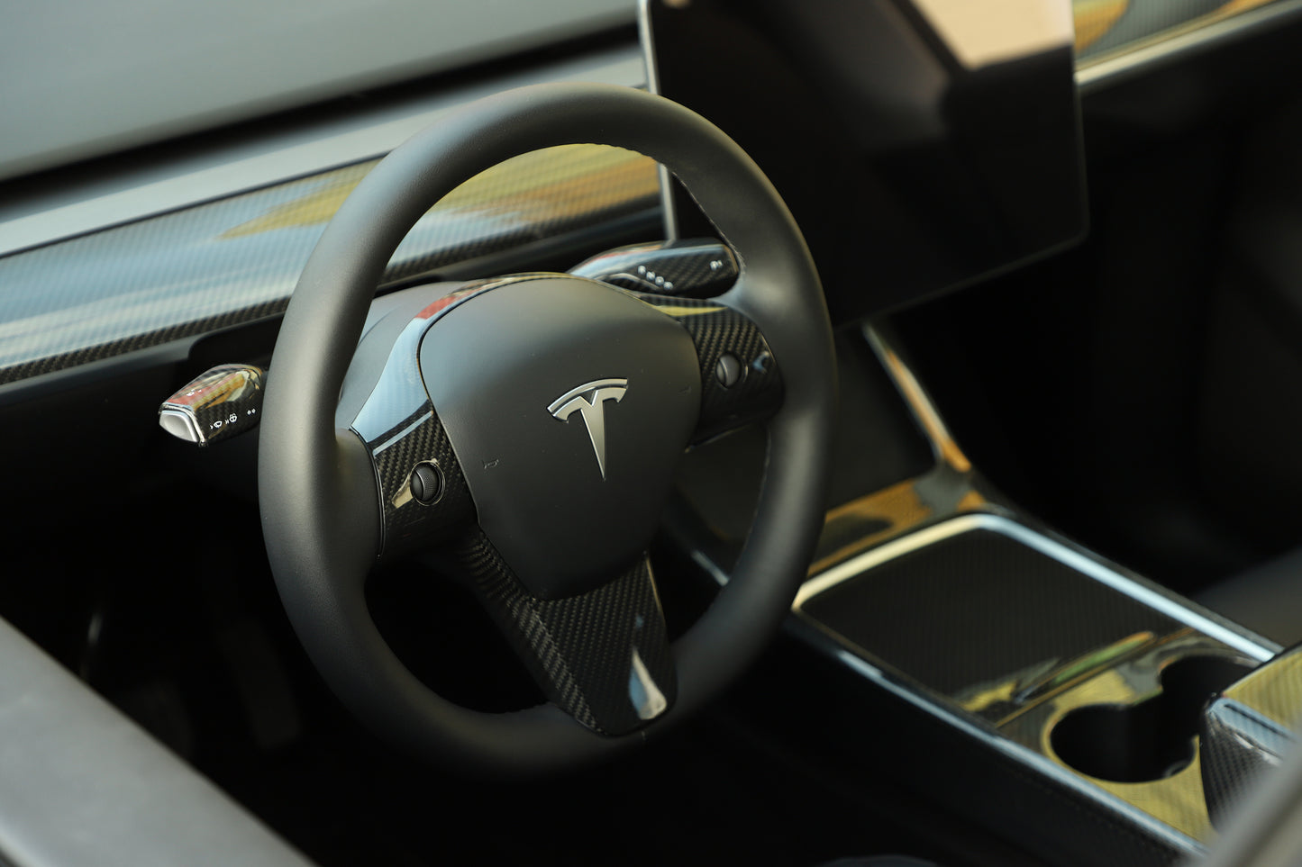 Model 3/Y - Carbon Fiber Steering Wheel Center Cover