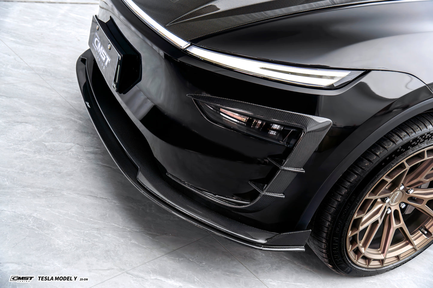 CMST - Model Y Juniper - Carbon Fiber Front Bumper Canards