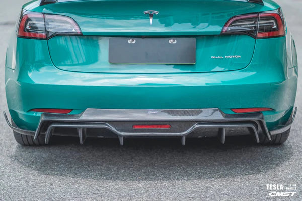 CMST - Model 3 - Carbon Fiber Rear Diffuser & Canards V5