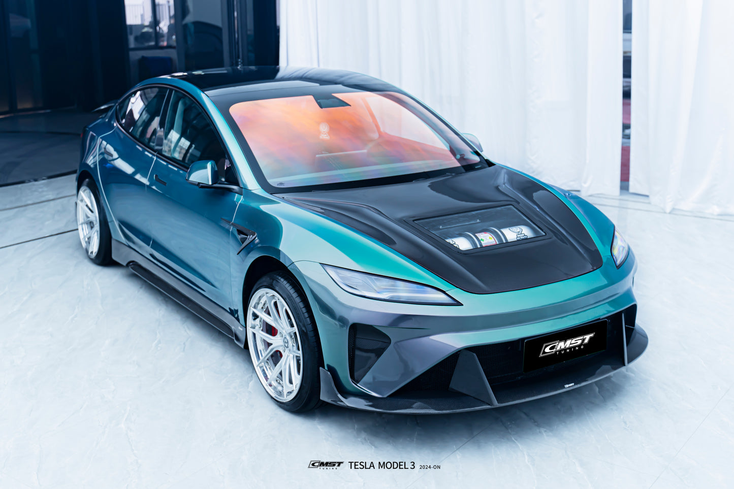 CMST - Model 3 Highland - Carbon Fiber Hood V2