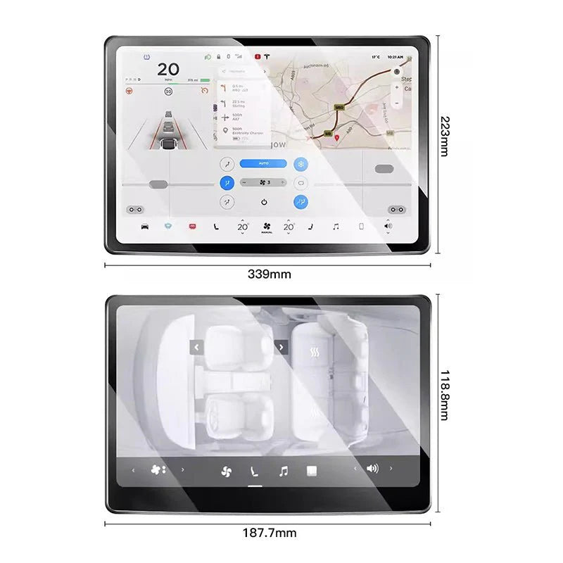 Model 3 Highland - Tempered Glass Screen Protector Set for Front & Rear Displays