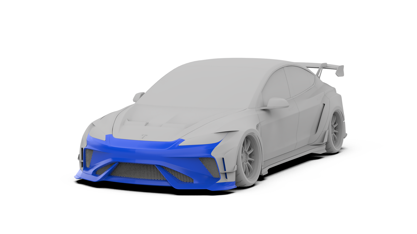 Robot - Model 3 Highland - Hacker Widebody - Front Bumper & Front Lip
