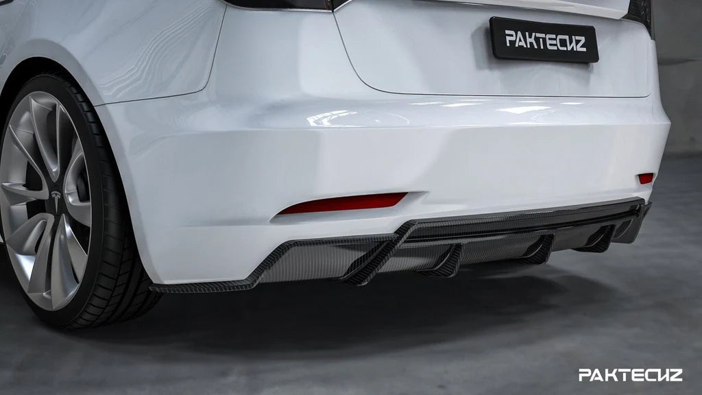 Paktechz - Model 3 - Carbon Fiber Rear Diffuser