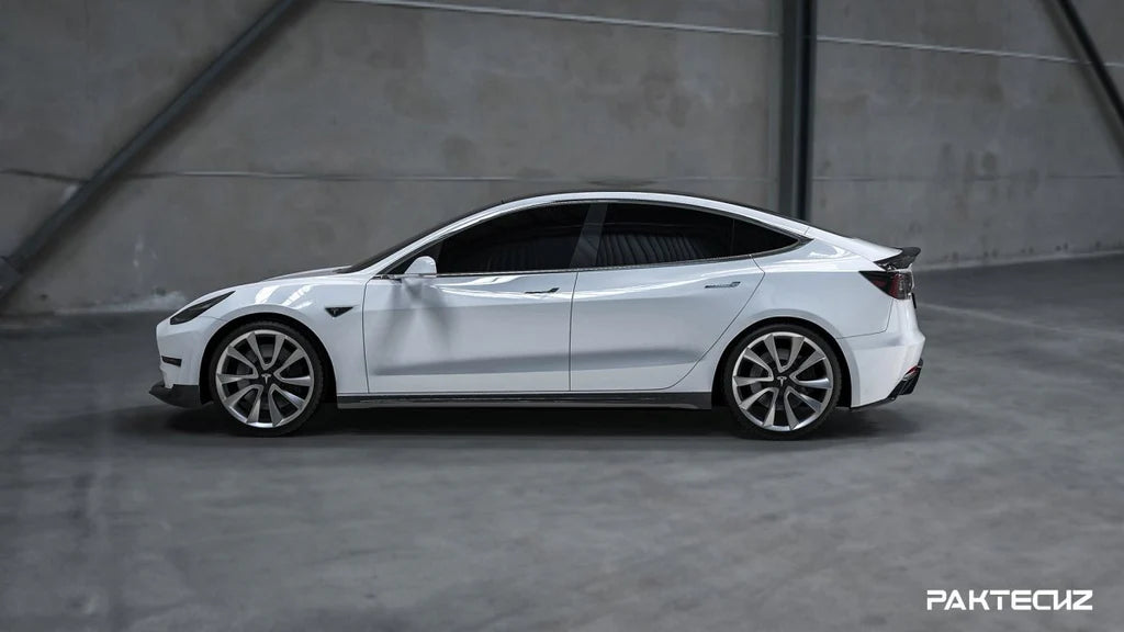 Paktechz - Model 3 - Carbon Fiber Side Skirts