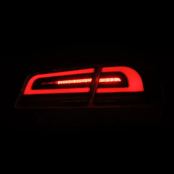 AlphaRex 12-21 Model S LUXX-Series LED Tail Lights Alpha-Black (With Black Trunk Center Piece Replacement)