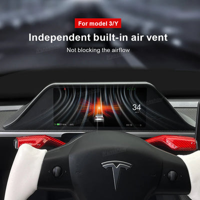 8.9" Head-Up Display Instrument Cluster Dashboard Display Touchscreen Inspired By Model S/X Style