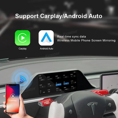 8.9" Head-Up Display Instrument Cluster Dashboard Display Touchscreen Inspired By Model S/X Style