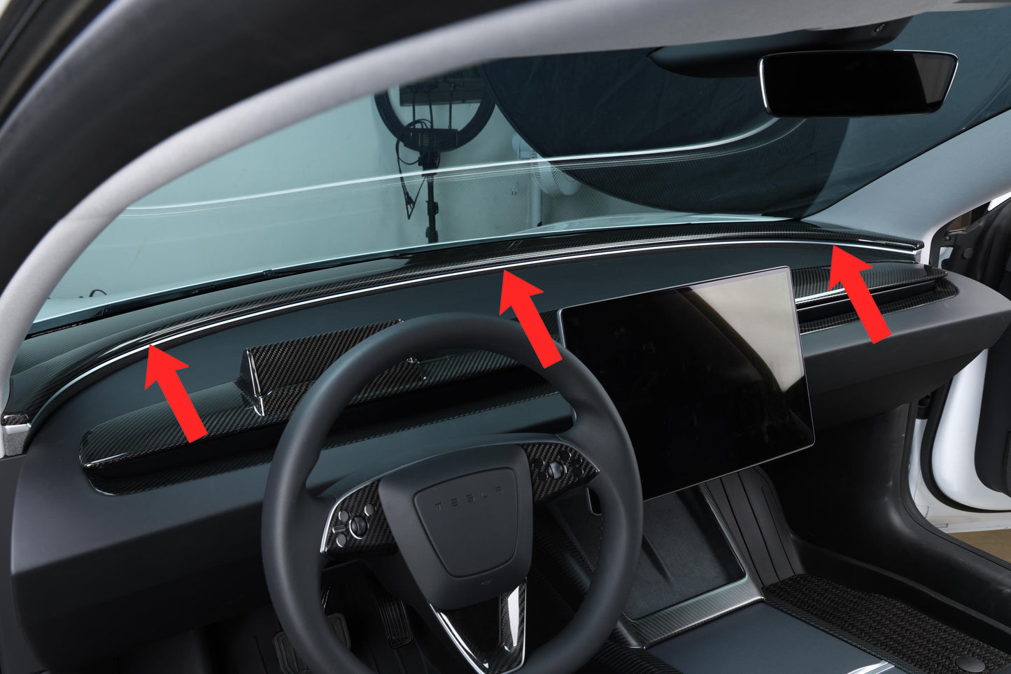 Model 3 Highland - Carbon Fiber Upper Instrument Cover