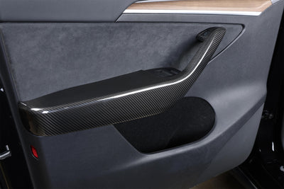 Model Y - Carbon Fiber Front / Rear Armrest Covers (4 pcs)