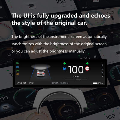 8.8" Touch Screen Instrument Cluster Dashboard Display