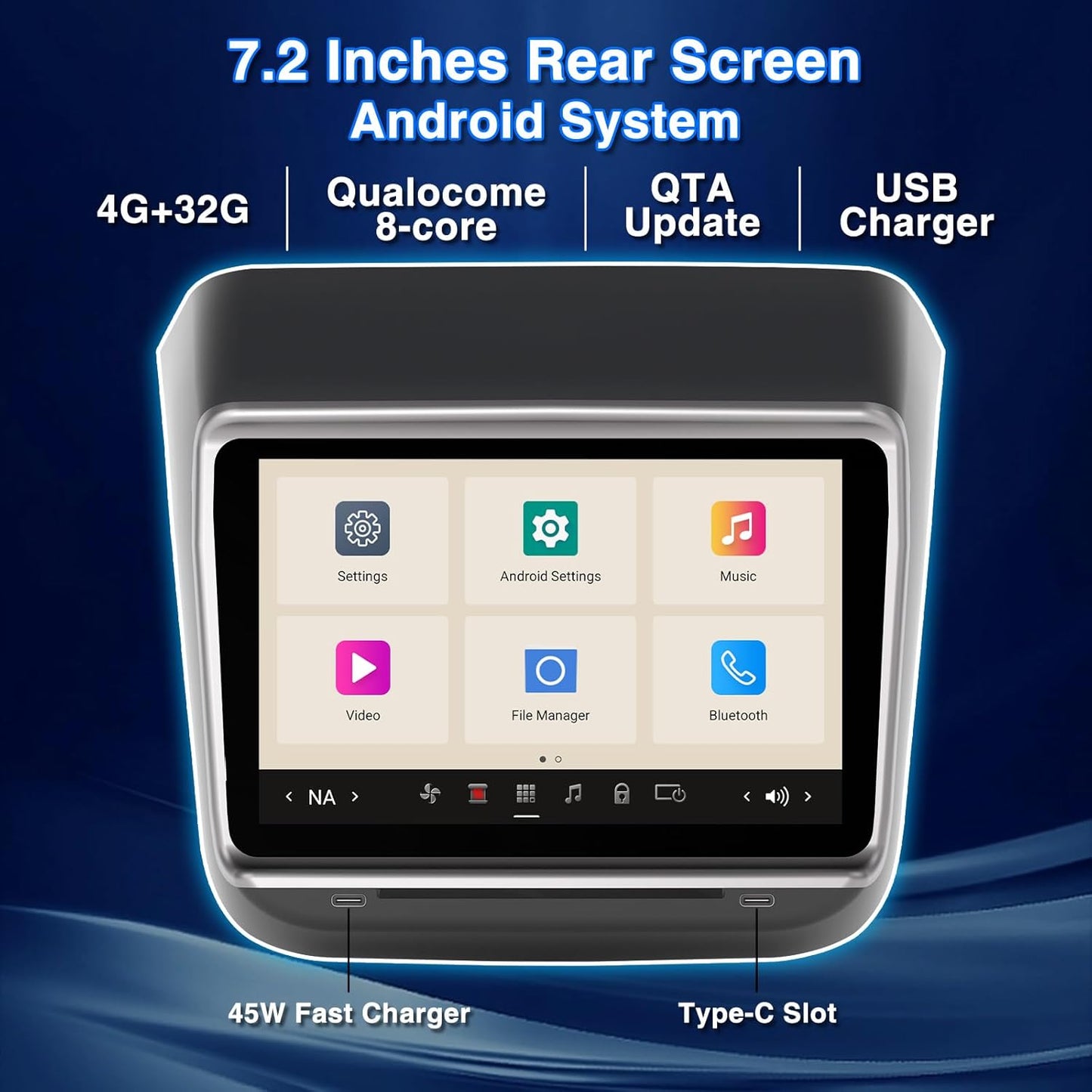 7.2" Rear Seat Display Screen