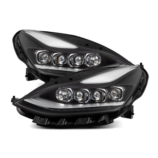 AlphaRex 17-23 Model 3 / 20-24 Model Y NOVA-Series LED Projector Headlights Black