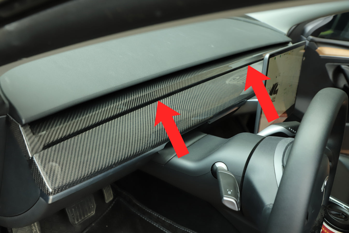 Model 3/Y - Carbon Fiber Front Instrument Cover