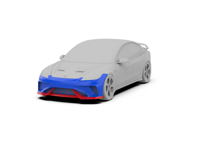 Robot - Model 3 Highland - Hacker - Front Bumper & Front Lip
