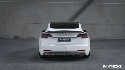 Paktechz - Model 3 - Carbon Fiber Rear Diffuser