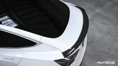 Paktechz - Model 3 - Carbon Fiber Rear Spoiler