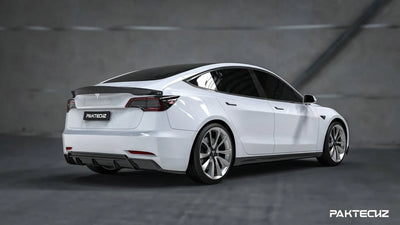 Paktechz - Model 3 - Carbon Fiber Rear Spoiler